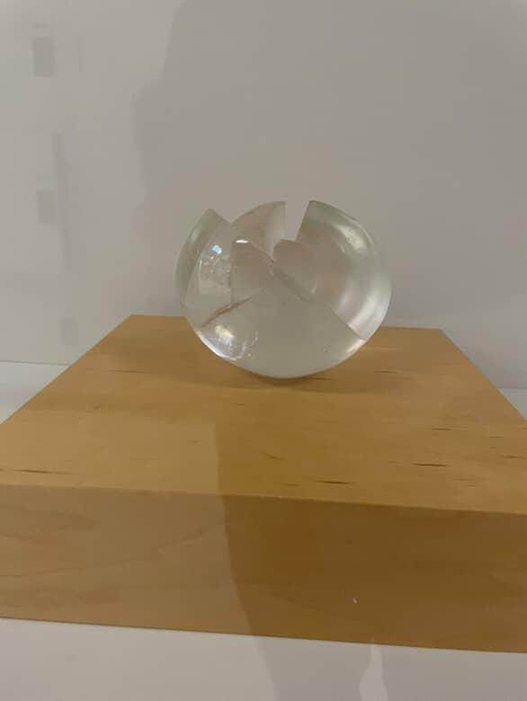 
Material: Blown glass.
Properties: Transparent, lightweight, and fragile.
Associated Program: Craft & Design (glass).
Documentation Notes: Captured the clear, glossy surface and spherical form.

